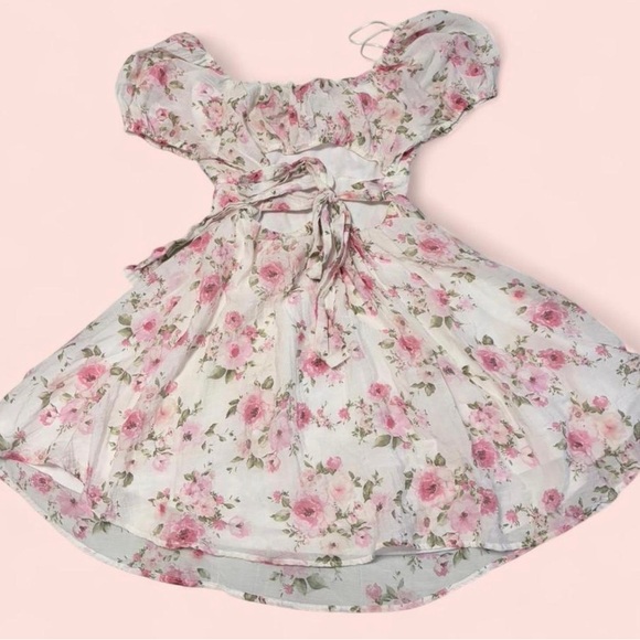 Blu Pepper Pink and Green Floral Dress - Picture 2 of 3